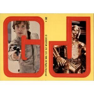 1980 Topps Star Wars: The Empire Strikes Back Sticker #20 G & J NM